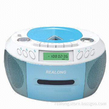CD boombox with FM/AM radio and cassette playback function